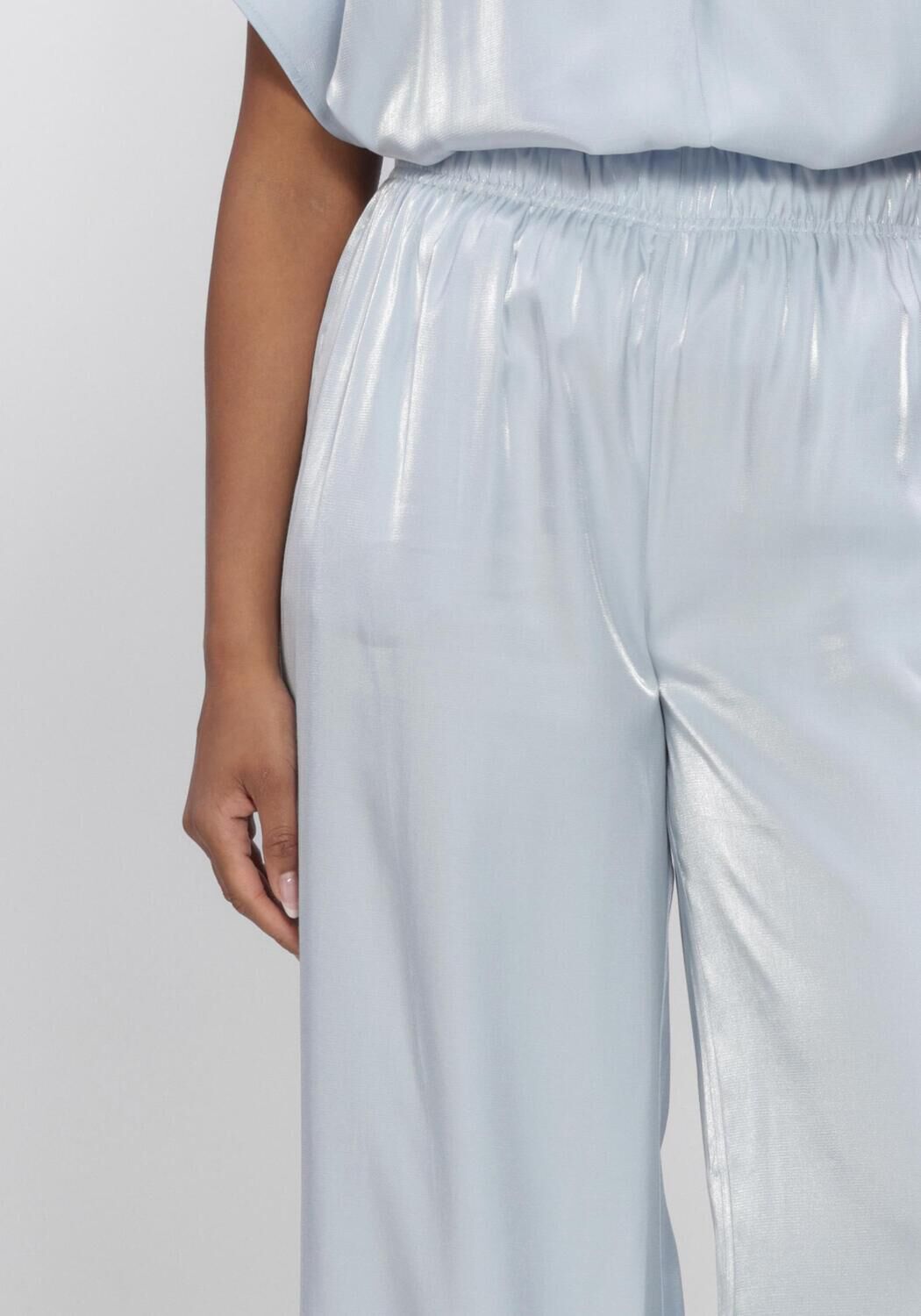 Blauwe NUKUS Pantalon RUBI PANTS SHINY - large