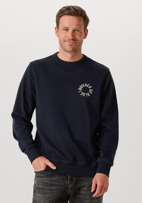 Donkerblauwe BUTCHER OF BLUE Sweater ARMY CIRCLE CREW - large