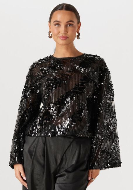 Zwarte EDITED Tops & T-shirts XAVIA OVERSIZE LONGSLEEVE - large