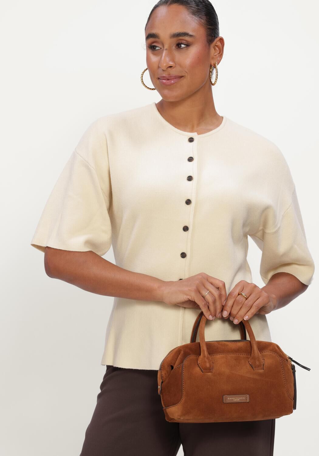 Creme MSCH COPENHAGEN Trui MSCHMIRIELLE EAST 2/4 CARDIGAN - large