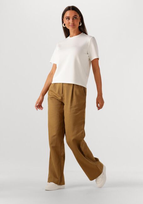 Witte SELECTED WOMEN Top SLFTENNY SS BOXY O-NECK - large