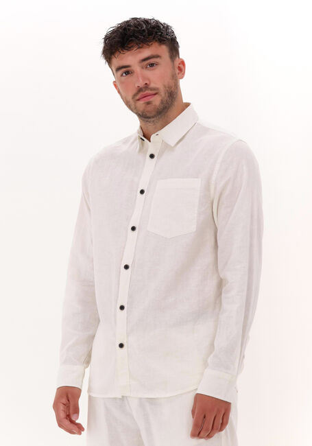 Gebroken wit ANERKJENDT Casual overhemd AKLOUIS LINEN SHIRT - large