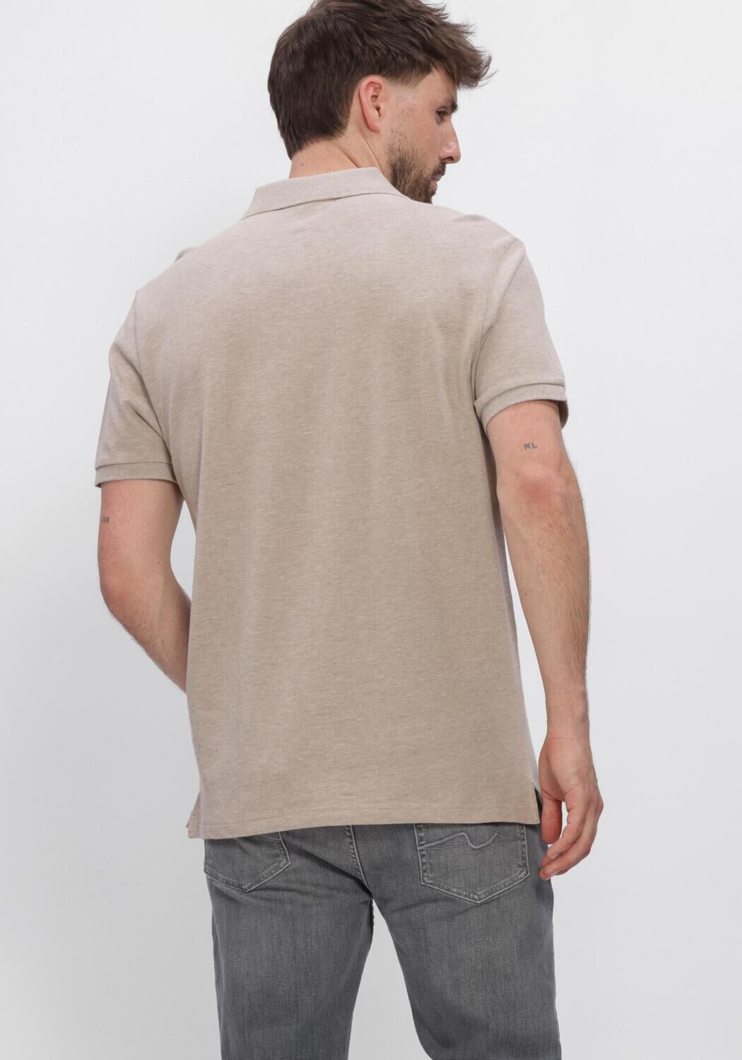 Profuomo Basic piqué poloshirt beige, foto 3