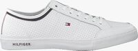 Witte TOMMY HILFIGER Lage sneakers CORE CORPORATE LEATHER SNEAKER - medium