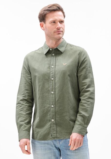 Groene PME LEGEND Casual overhemd SKYNIGHT CTN LINEN OWEN GD - large