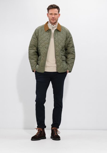 Beige BARBOUR Trui COTTON HALF ZIP KNITTED JUMPER - large