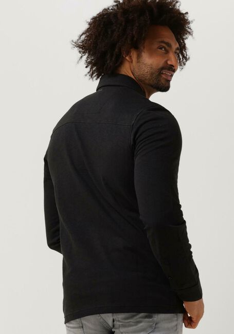 Zwarte PME LEGEND Polo LONG SLEEVE POLO JACQUARD JERSEY - large