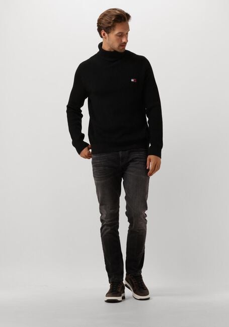 Zwarte TOMMY JEANS Coltrui TJM SLIM XS BADGE ROLLNECK - large