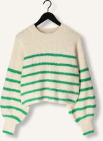 Groene CO'COUTURE Trui CORALIE CROP STRIPE O-KNIT Groene CO'COUTURE Trui CORALIE CROP STRIPE O-KNIT - medium