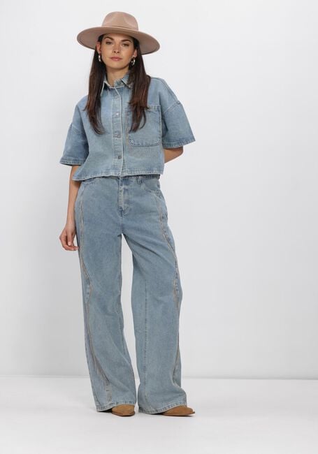 Blauwe REFINED DEPARTMENT Wide jeans PAYTON - large