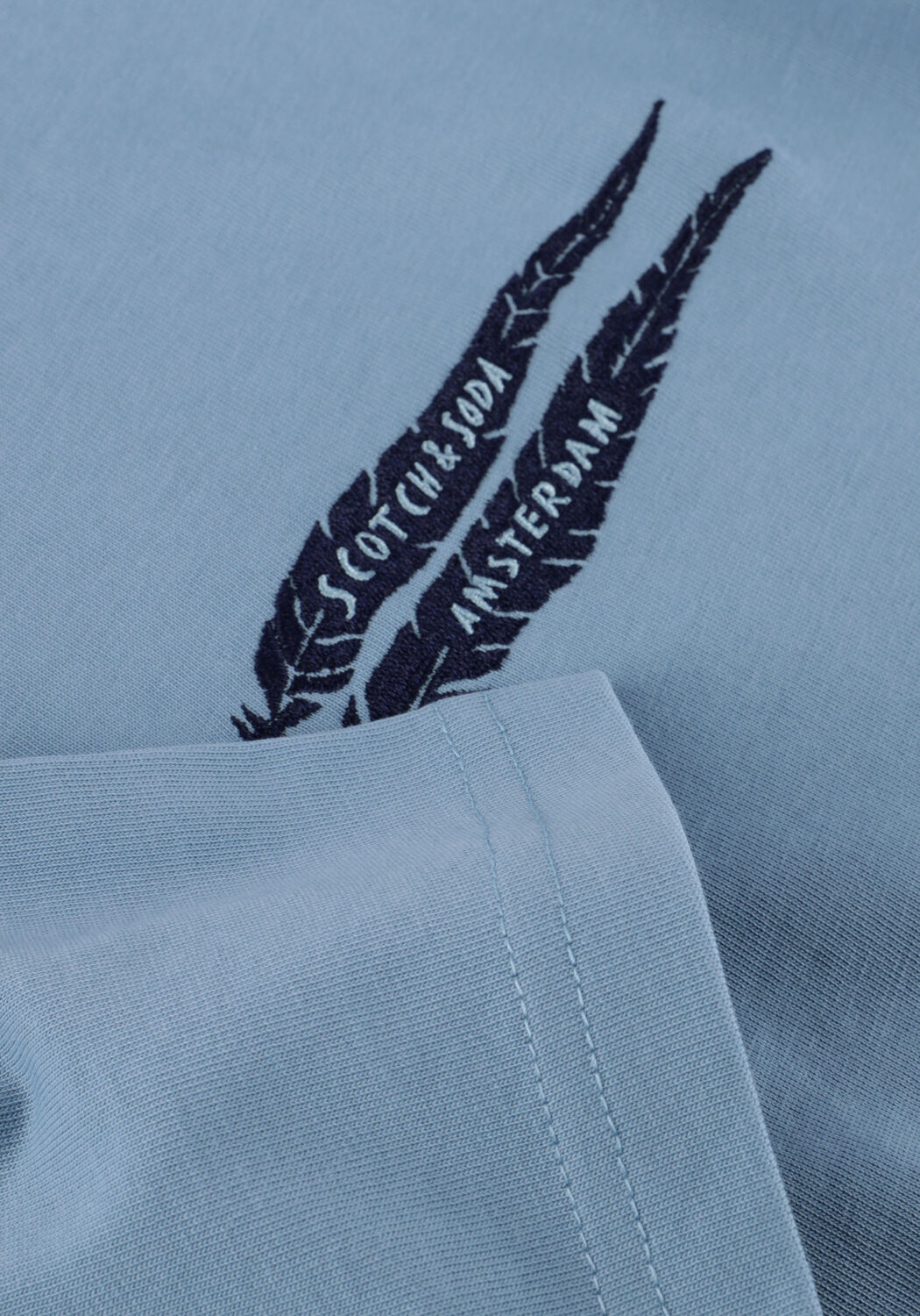 Lichtblauwe SCOTCH & SODA T-shirt LOOSE-FIT ARTWORK T-SHIRT - large