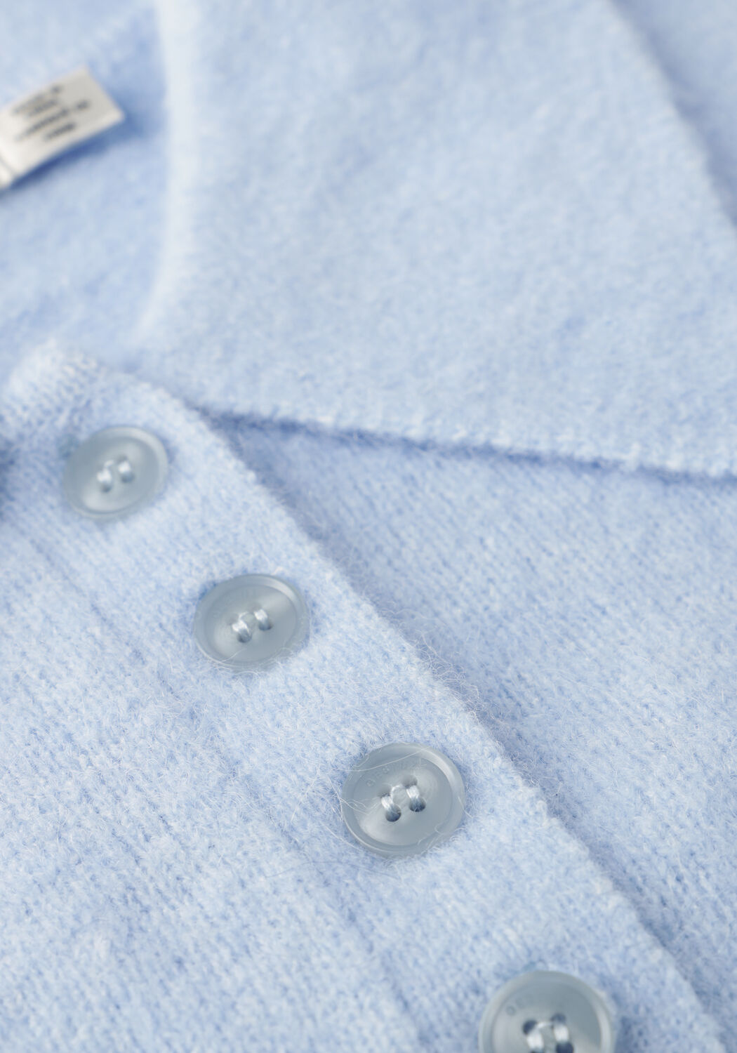 Lichtblauwe GESTUZ Trui GZALPHA SS POLO PULLOVER - large