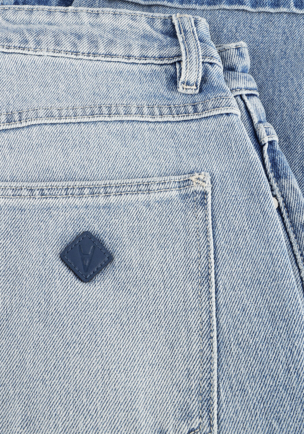 Lichtblauwe ABRAND JEANS Wide jeans HIGH WIDE JORDAN - large