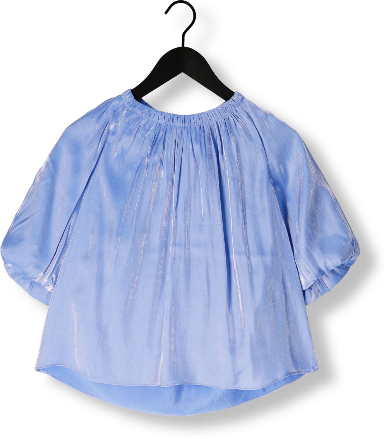 DANTE6 Dames Tops & T-shirts Simo Shimmer Back Detail Top Lichtblauw