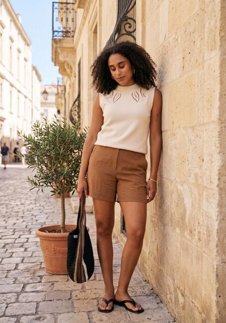 Bruine OBJECT Korte broek OBJRINI LISA MW RE SHORTS 145 ND - large