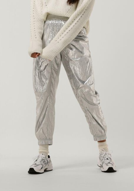 Zilveren CO'COUTURE Pantalon TRICE METAL TECH PANT - large