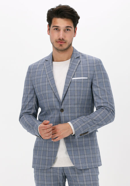 Lichtblauwe SELECTED HOMME Colbert SLHLIM-TIMELOGAN BLU SND CHK BLZ - large