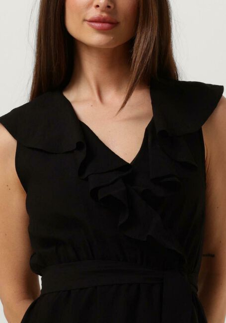 Zwarte ACCESS Midi jurk SLEEVELESS DRESS WITH RUFFLES - large