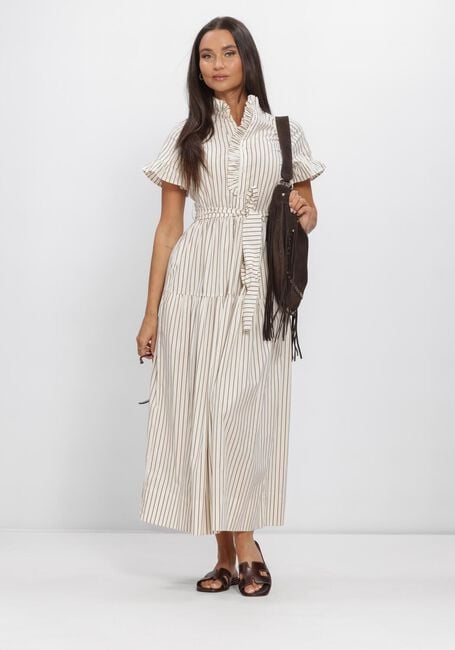 Beige NEO NOIR Jurken NELLIE WIDE STRIPE DRESS - large