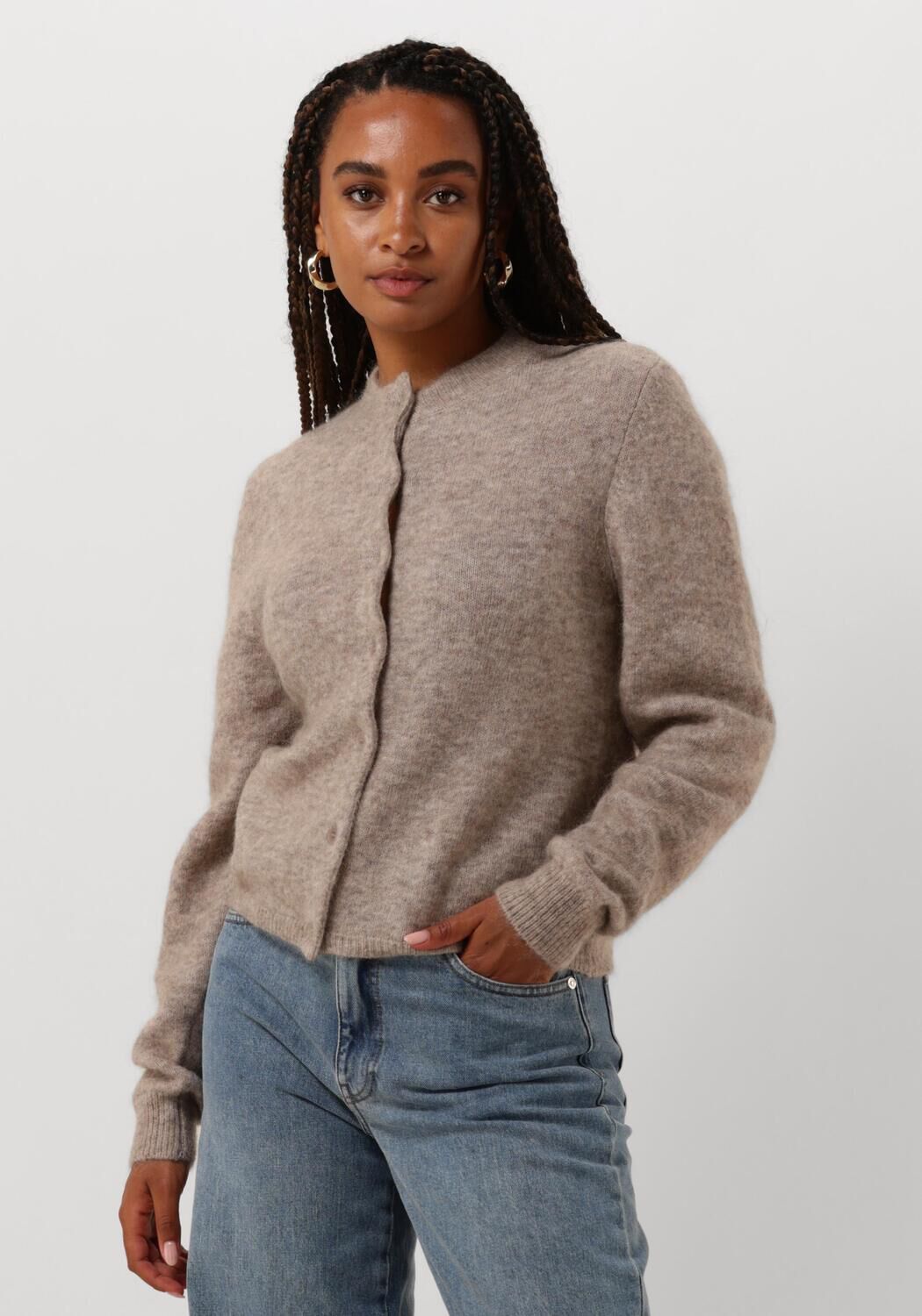 Gestuz Taupe Cardigan Dames Truien & Vesten Beige Dames