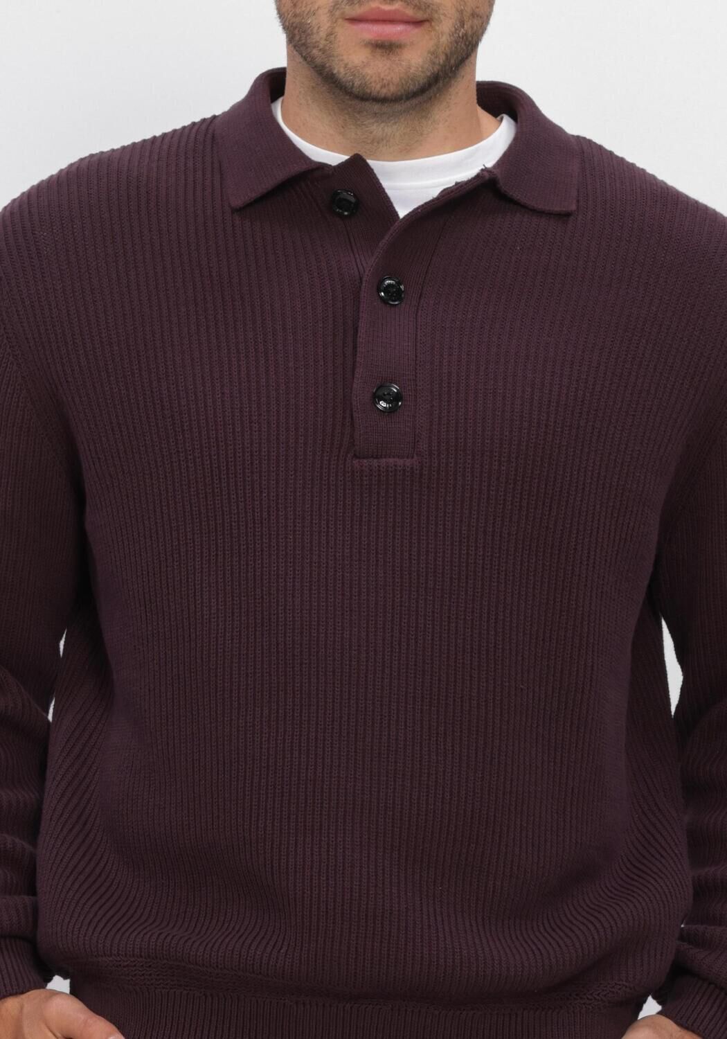 Bordeaux BUTCHER OF BLUE Polo GALWAY POLO LS - large