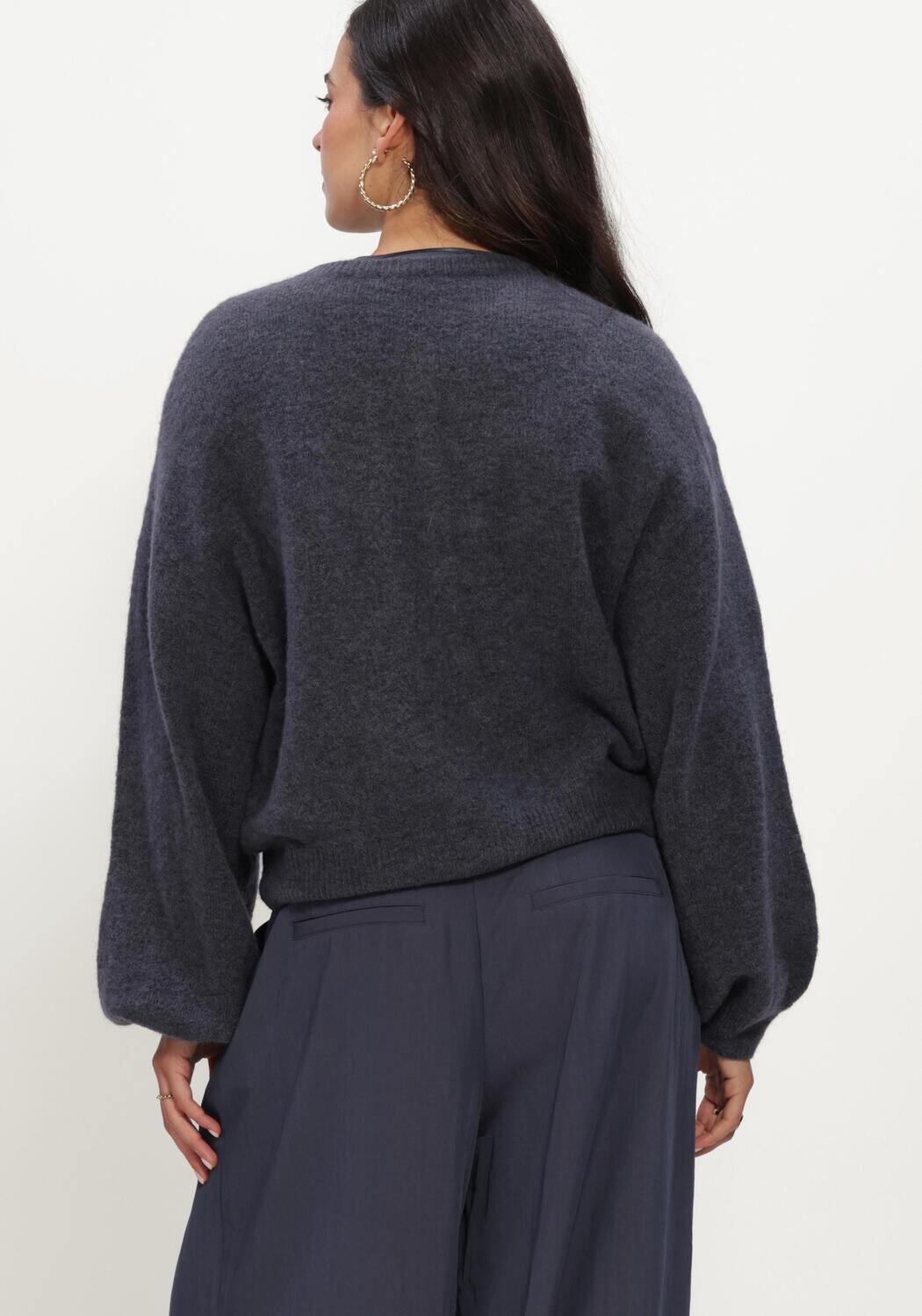 Donkergrijze MSCH COPENHAGEN Vest MSCHBONDIE HOPE CARDIGAN - large