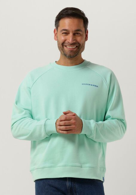 Mint SCOTCH & SODA Sweater UNISEX CREWNECK SWEATSHIRT IN ORGANIC COTTON - large