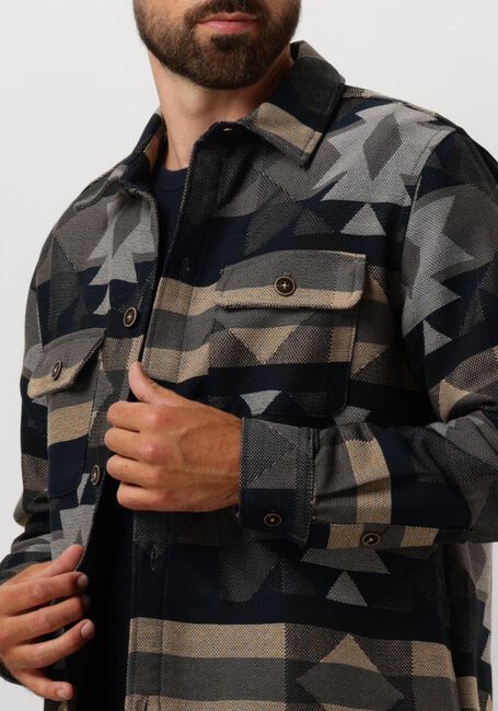 Blauwe ANERKJENDT Overshirt AKOSCAR BIG SIZE INKA - large
