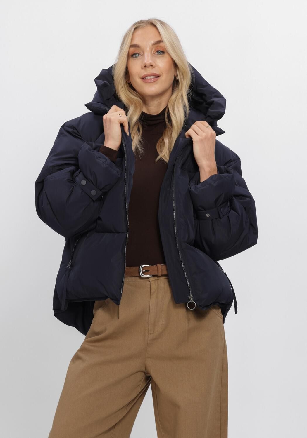 WITHBLACK Dames Jassen Wblkylie Real Down Jacket Donkerblauw