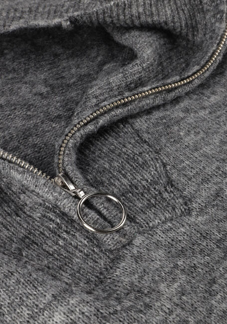 Donkergrijze OBJECT Midi jurk OBJMINNA L/S ZIP KNIT DRESS NOOS Donkergrijze OBJECT Midi jurk OBJMINNA L/S ZIP KNIT DRESS NOOS - large