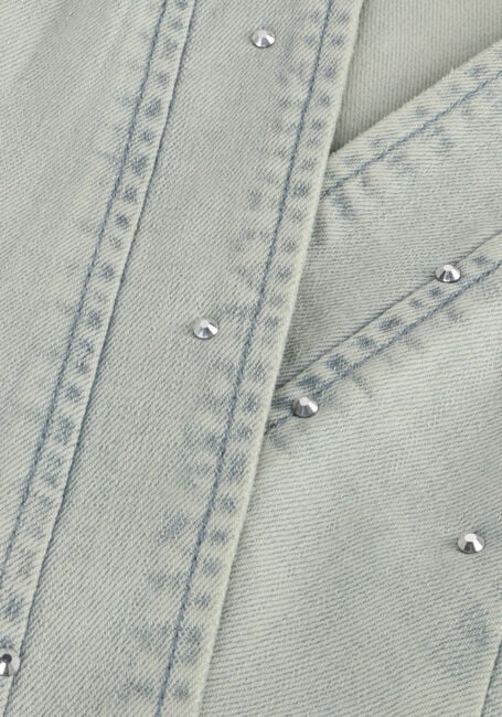 Lichtblauwe INDIAN BLUE JEANS Gilet DENIM GILET FANCY - large