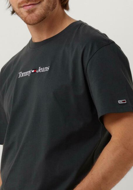Grijze TOMMY JEANS T-shirt TJM CLASSIC LINEAR LOGO TEE - large