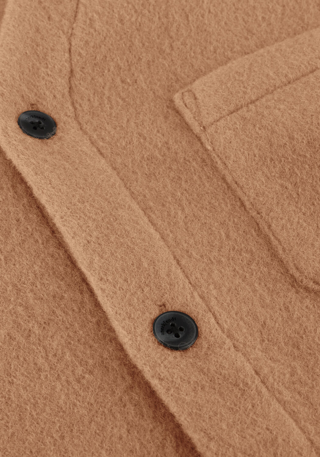 Camel ANERKJENDT Overshirts AKSIGURD BOILED WOOL - large