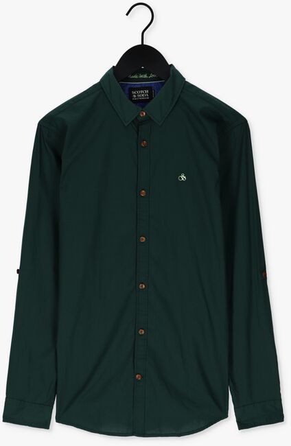 Groene SCOTCH & SODA Casual overhemd SLIM-FIT CONTRAST TRIMMED POPLIN SHIRT - large