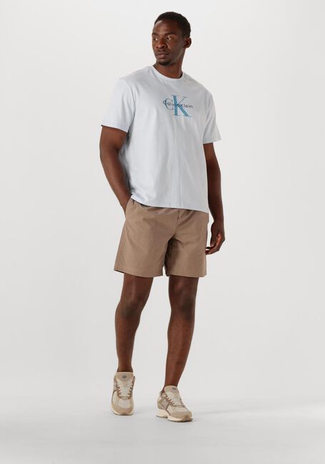 Lichtblauwe CALVIN KLEIN T-shirt SS HERO MONOLOGO TEE 20S - large