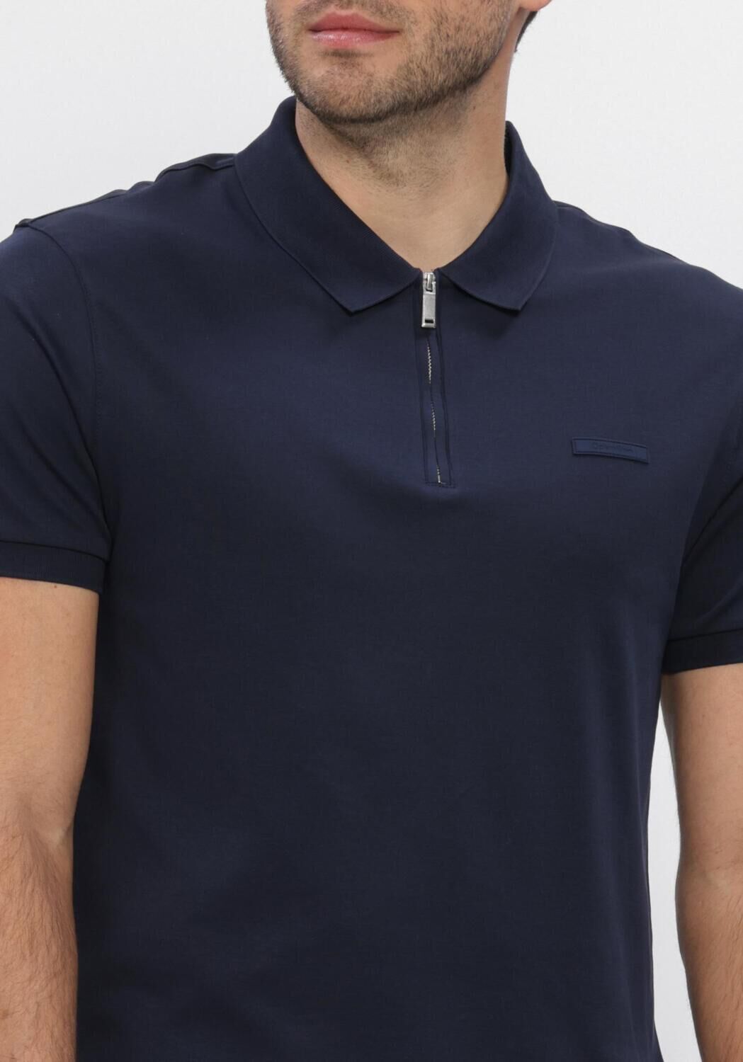 Donkerblauwe CALVIN KLEIN Polo SS SUPIMA CHEST EMB POLO - large