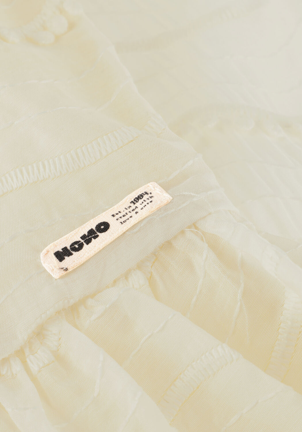 Ecru NONO Mini jurk MILLY DRESS POMPOM DETAILS - large