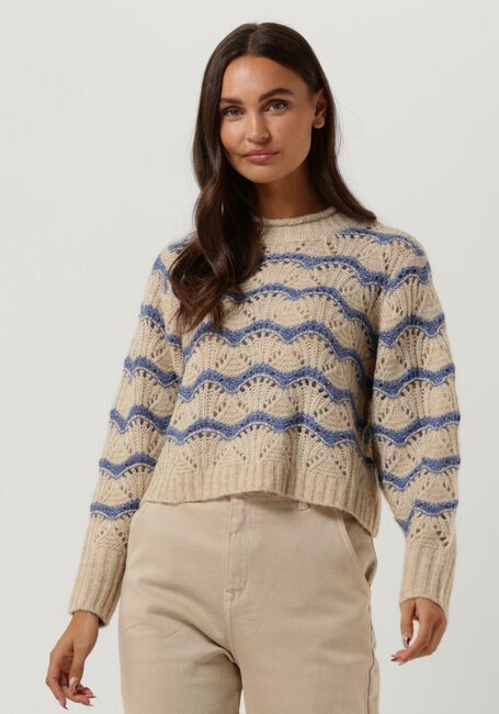 Zand OBJECT Trui CHRISTA L/S KNIT PULLOVER 123 - large