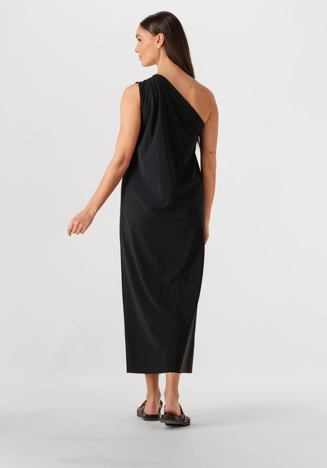 PENN & INK Dames Jurken Dress One Shoulder Zwart