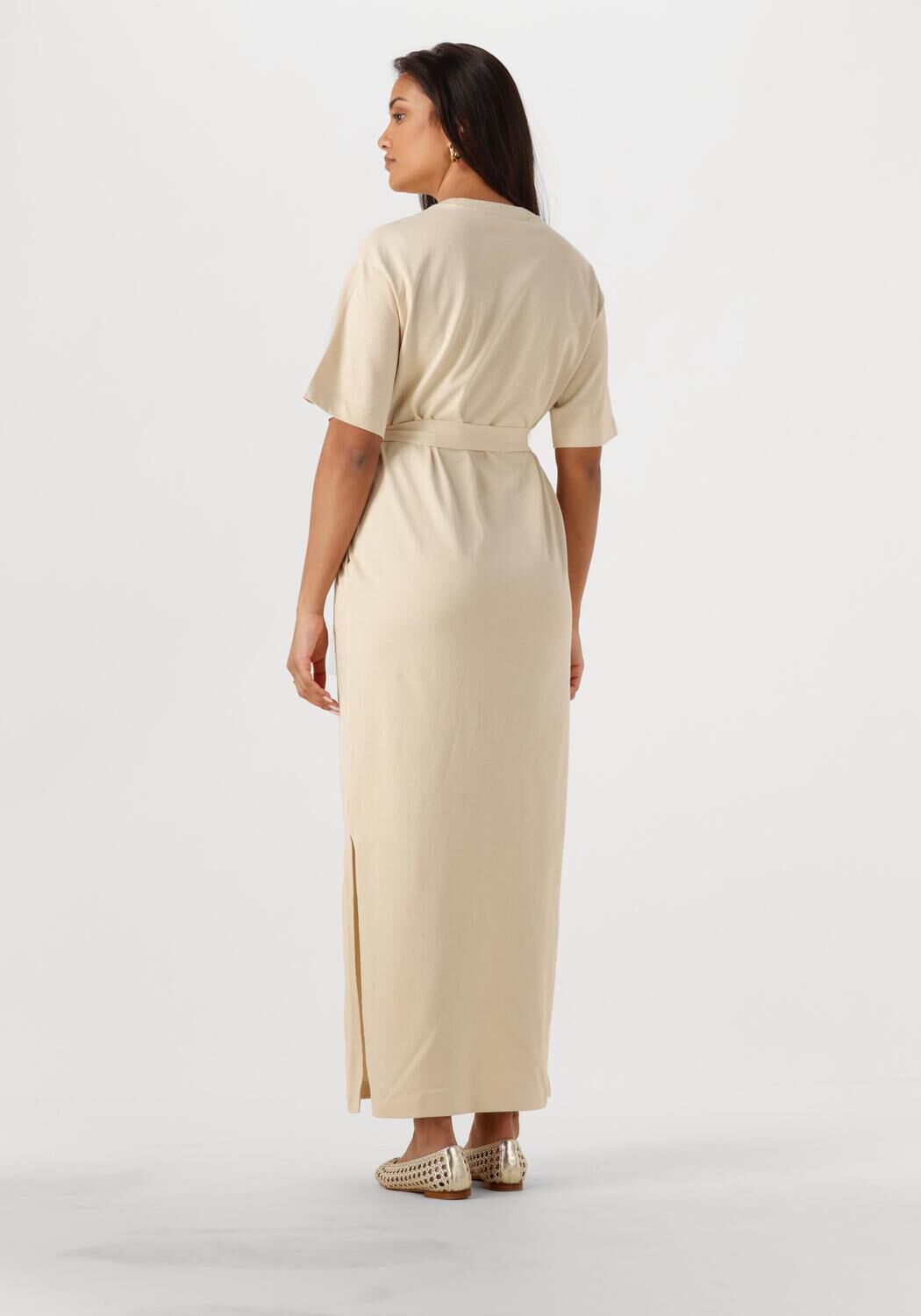 SELECTED FEMME Dames Jurken Slfessential Ss Pocket Ankle Dress Beige