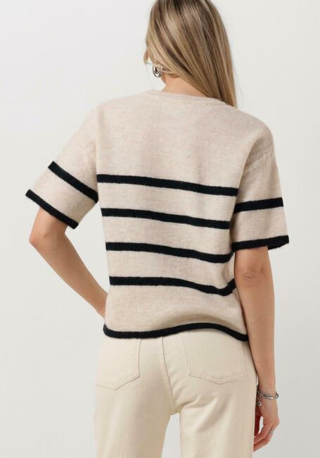 Beige SELECTED FEMME T-shirt SLFMALINE-LILIANA 2/4 KNIT O-NECK - large