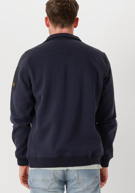 Donkerblauwe PME LEGEND Jack ZIP JACKET SWEAT MIXED PADDED - large