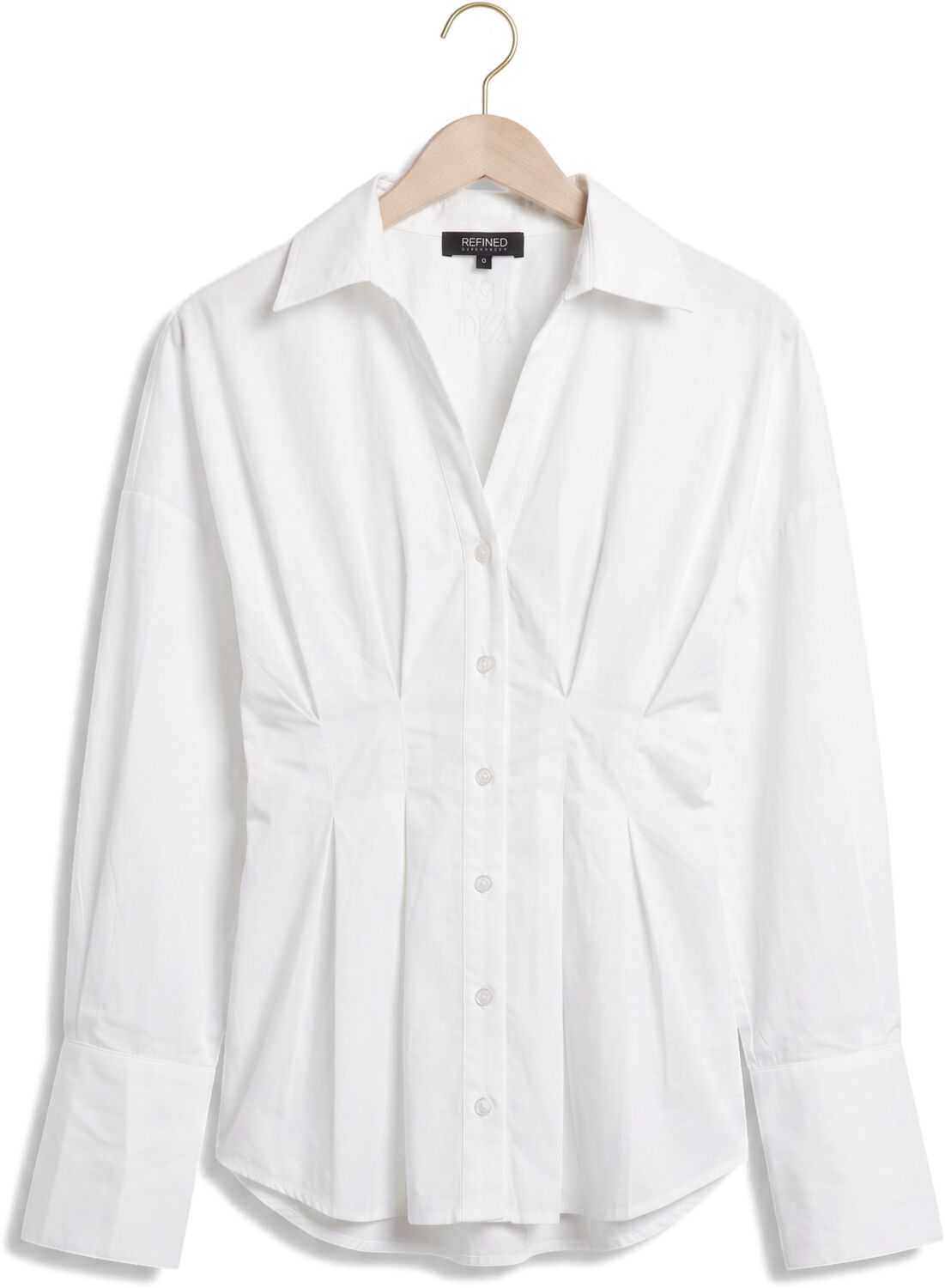 REFINED DEPARTMENT Dames Blouses Ladies Woven Taillered Blouse Guusje Wit
