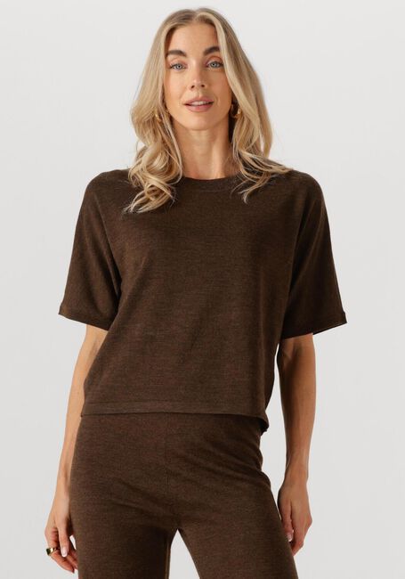 Bruine MSCH COPENHAGEN Top MSCHNEMA AVALINA 2/4 PULLOVER - large