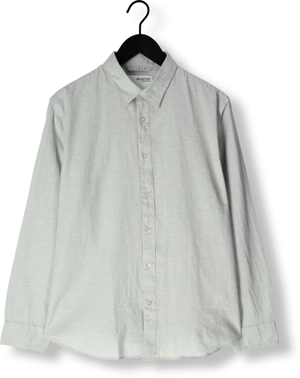 SELECTED HOMME Heren Overhemden Slhslim-sun Shirt Ls Noos Grijs