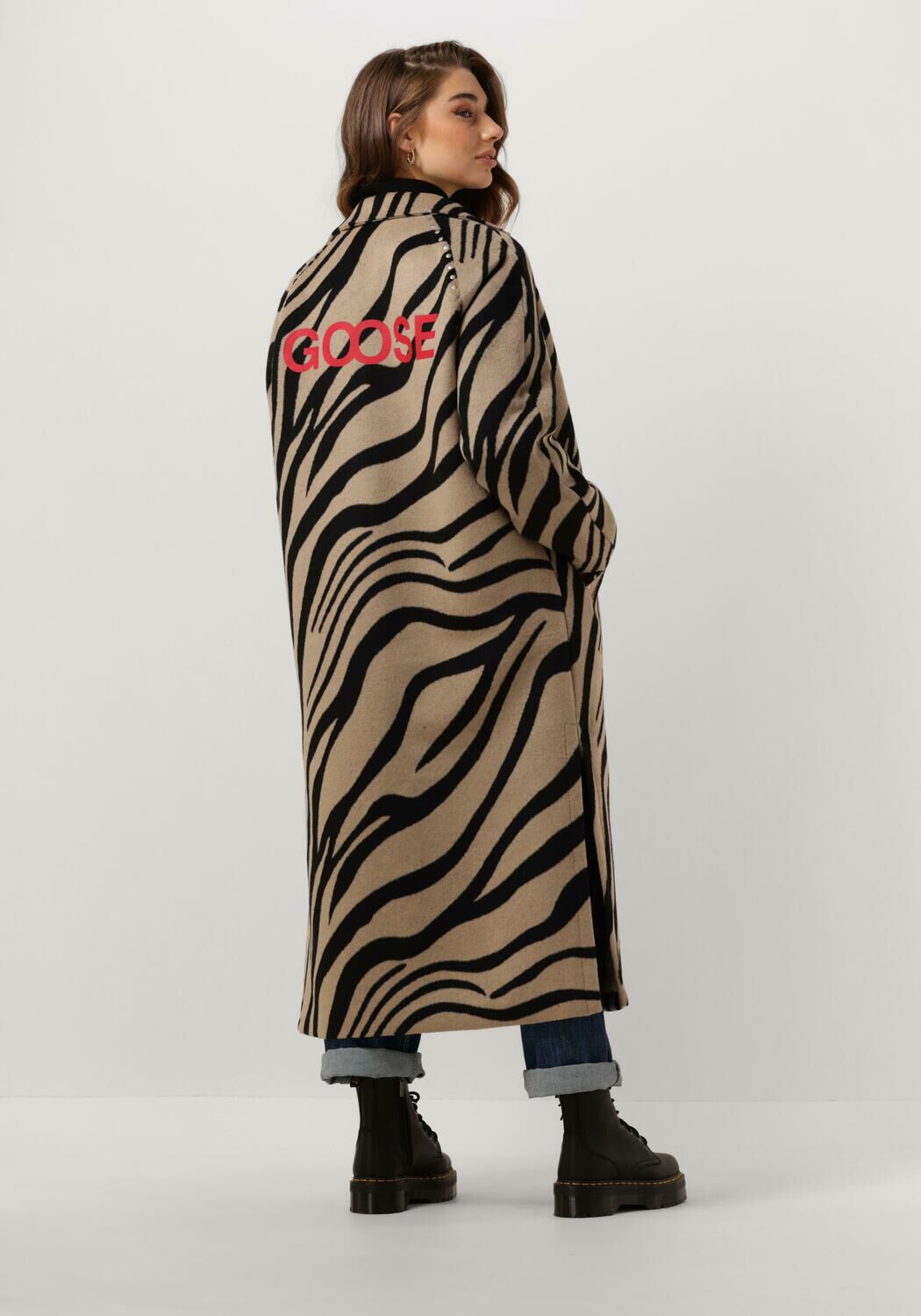 GOOSECRAFT Dames Jassen Gc Lotta Zebra Coat Camel