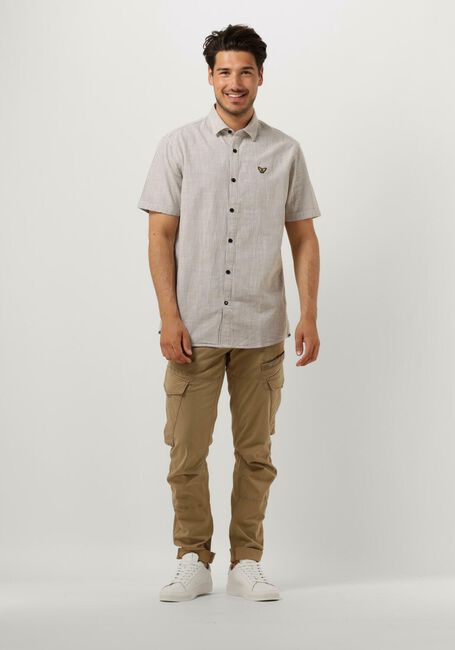 Beige PME LEGEND Casual overhemd SHORT SLEEVE SHIRT YARN DYED STRIPE - large