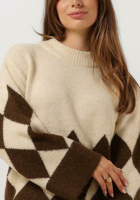 Zand OBJECT Trui OBJPERLA GEROMIA KNIT PULLOVER - large