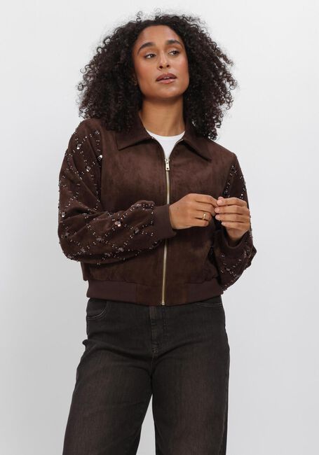 Bruine NUKUS Jack DAISY BOMBER SUEDE - large