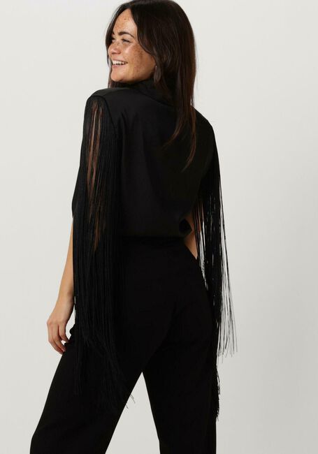 Zwarte ACCESS Blouses SHIRT WITH FRINGED SLEEVES - large